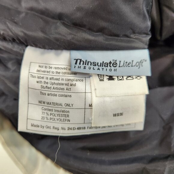 Eddie Bauer Lined Jacket Womens XL Beige Thinsulate Lite Loft 31" Length Used - Picture 6 of 10